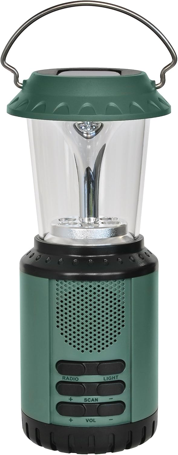 BRESSER Lampa solara cu radio
